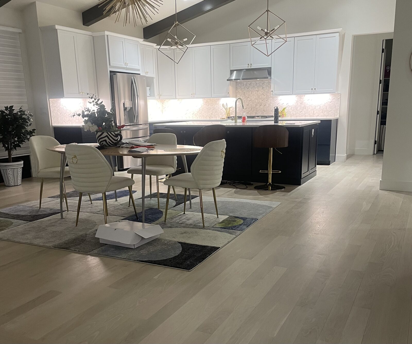 Hickory — Living Room & Fireplace — Denver Metro | Casta Hardwood