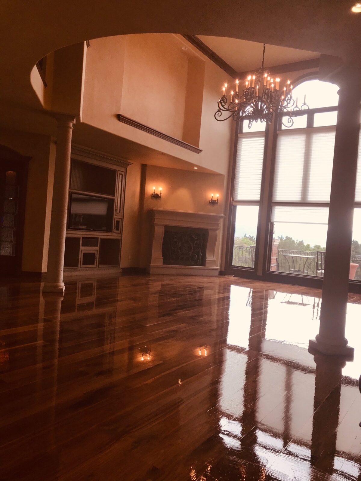 Dark Walnut — Floor-to-Ceiling Windows — Denver Metro | Casta Hardwood