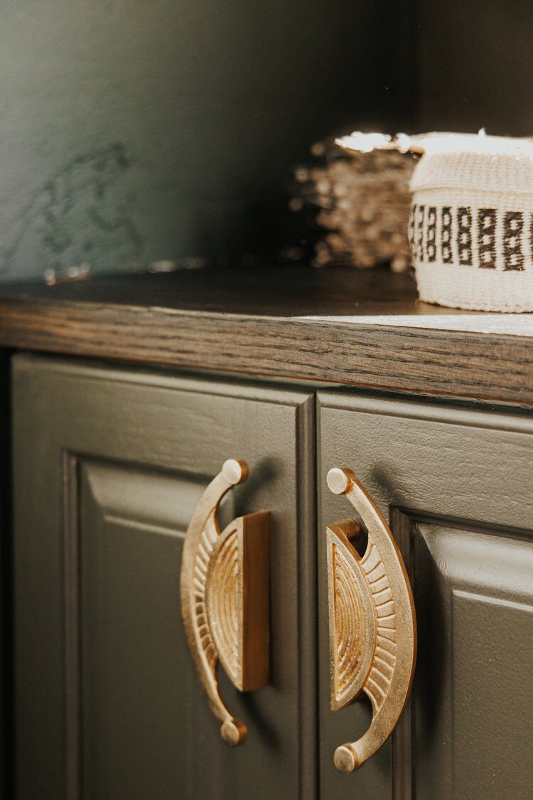 Dark Oak — Kitchen with Brick Range Hood — Denver Metro | Casta Hardwood